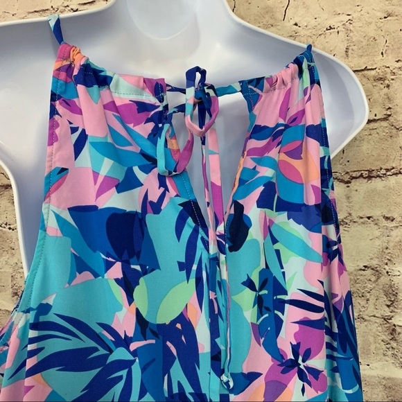 Swim Suits For All Blue Floral Maxi Cover Up Dress - Picture 6 of 13